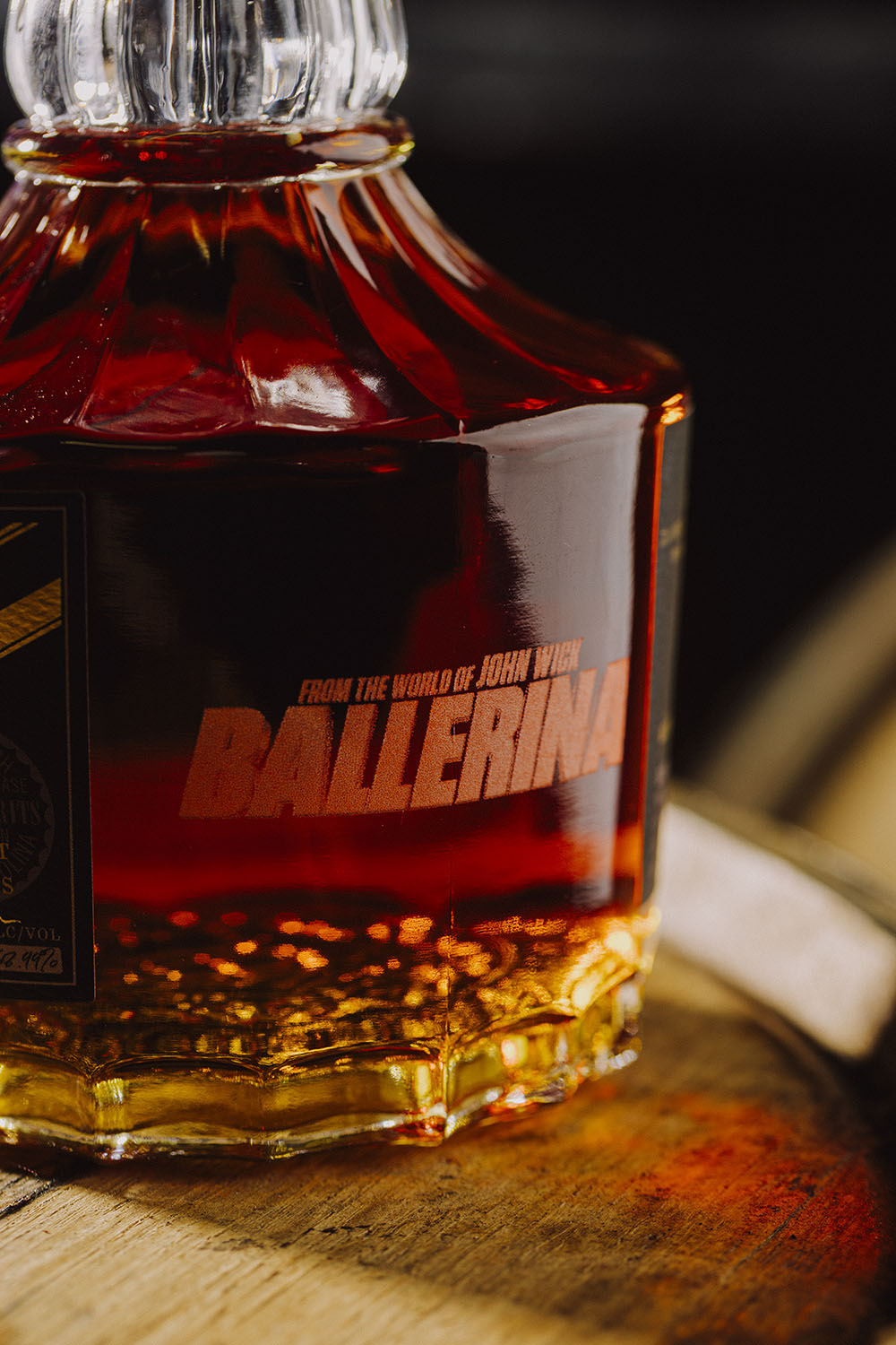 olde raleigh ballerina engraved bourbon bottle