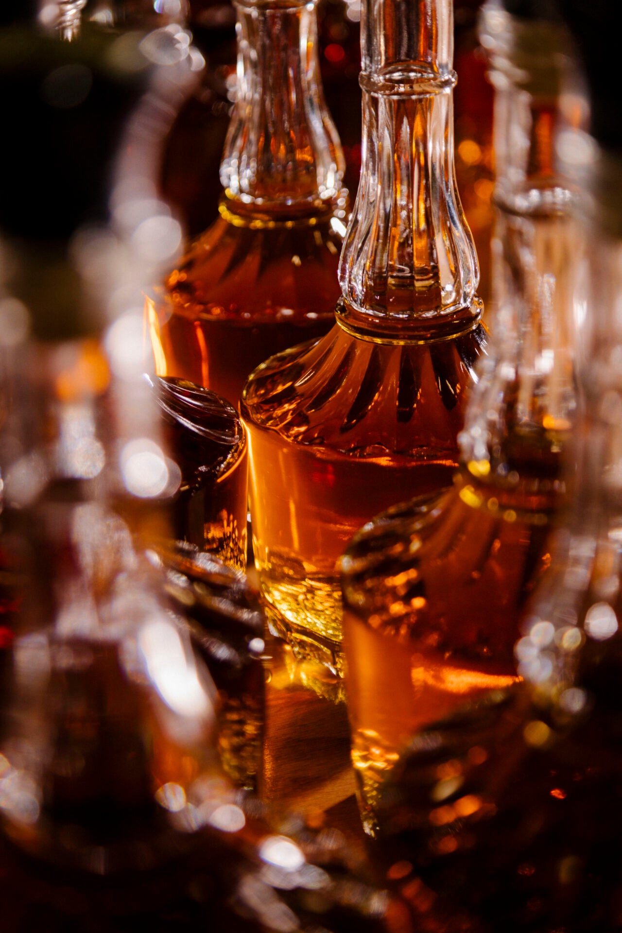 whiskey in bottles