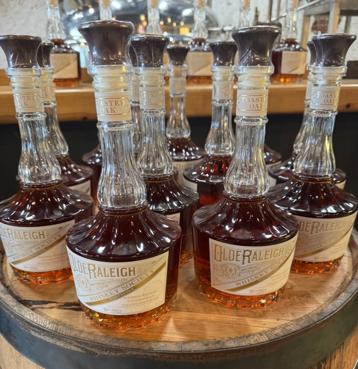toasted oak bourbon bottles