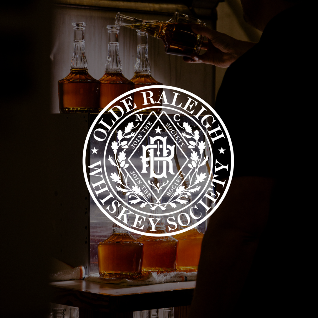 whiskey society membership logo with background image