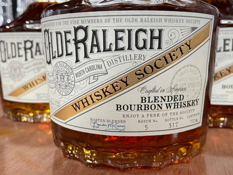 Olde Raleigh Whiskey Society bottle
